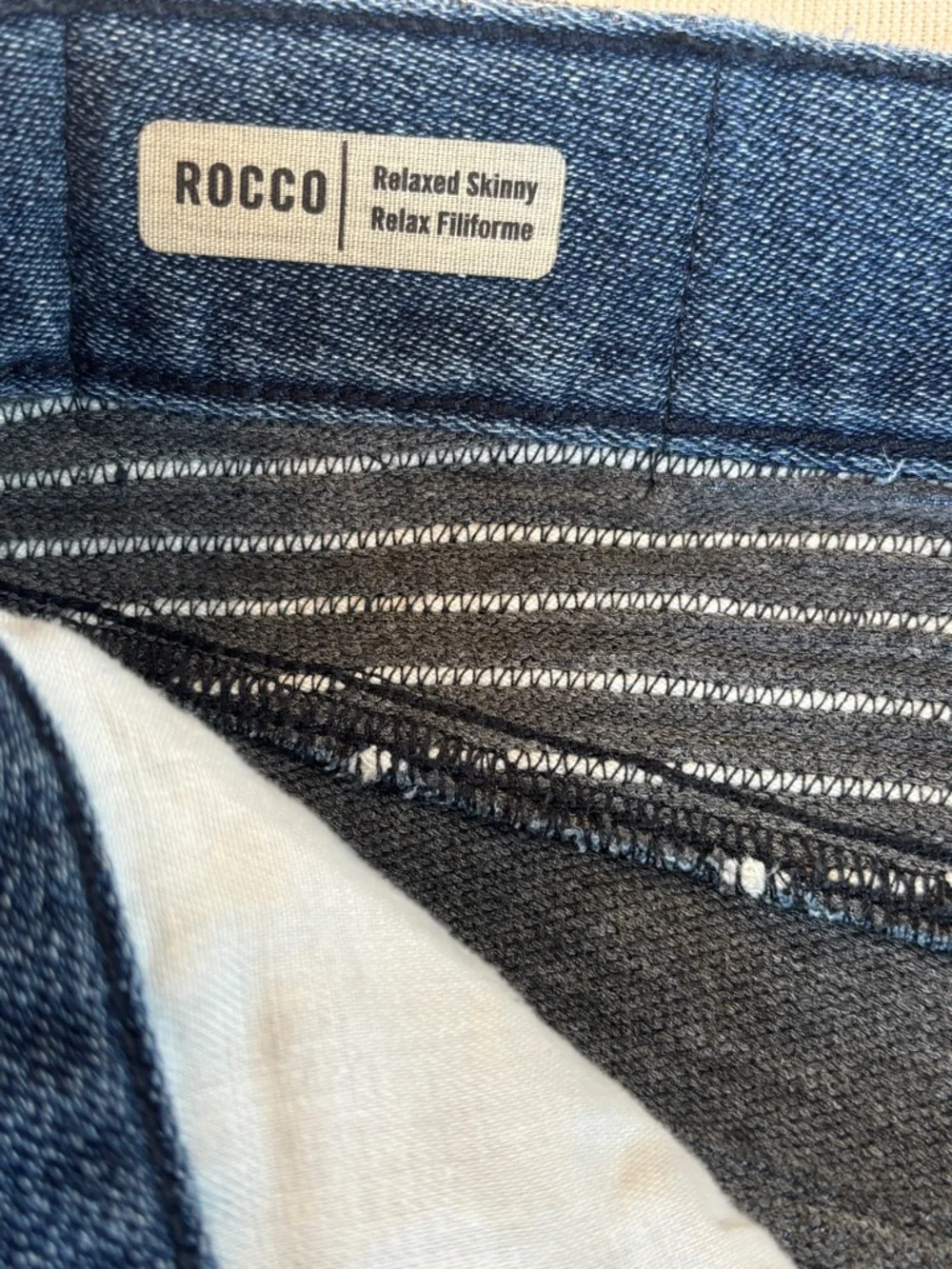 True Religion Rocco Moto Relaxed Skinny Jeans Blue Denim Men’s Size 32